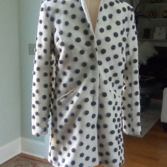 Wool Modcloth Salient 3D Polkadot Jacket Coat - Picture 3 of 4